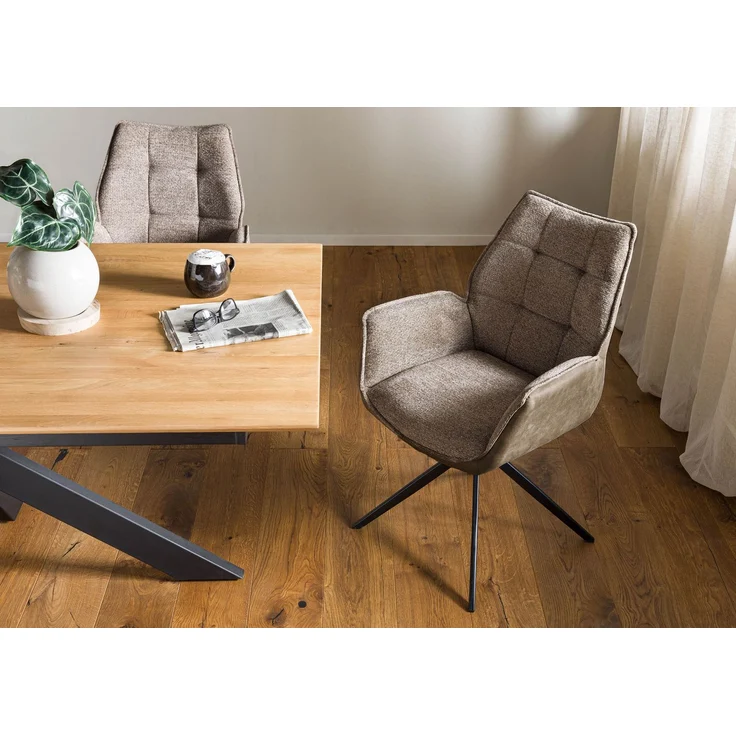 Drehstuhl 61x61x89 braun / braun HENRI #100 – Bild 2