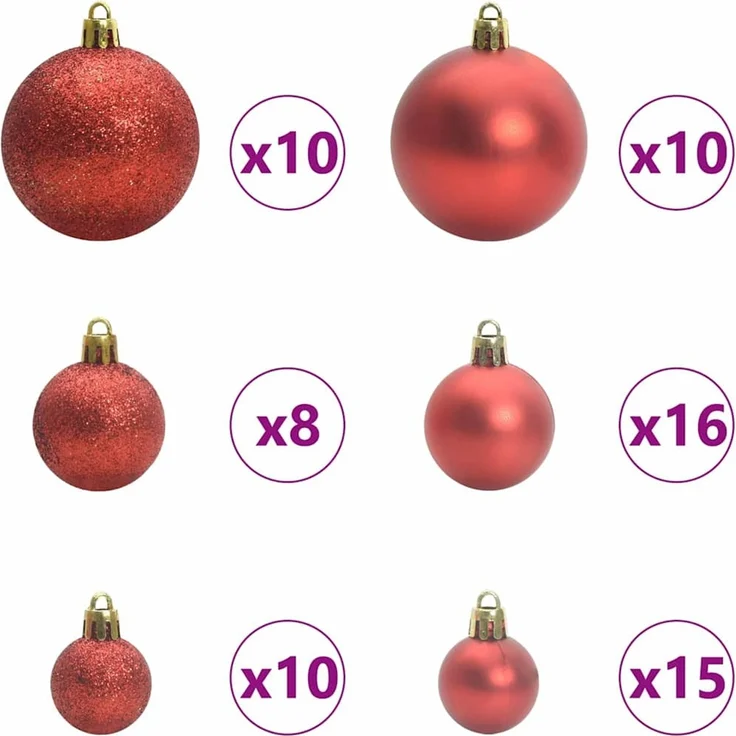 vidaXL Weihnachtsbaum mit LED-Beleuchtung Grün 210 cm PVC und Stahl 3396389 – Bild 7
