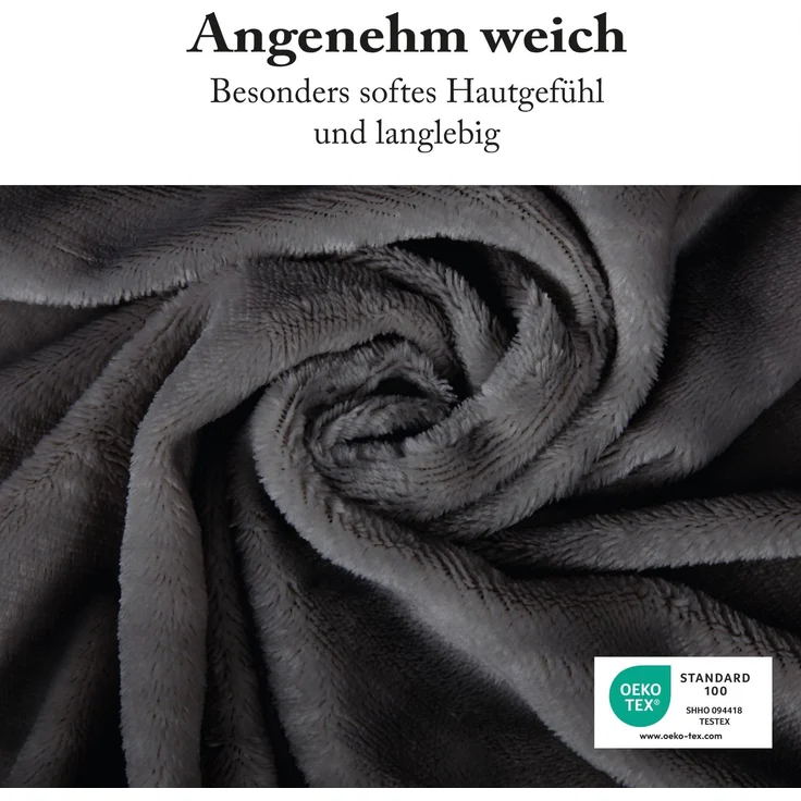 Spannbettlaken Cashmere Touch - Wolkenschloss 90-100 x 200cm Anthrazit – Bild 5