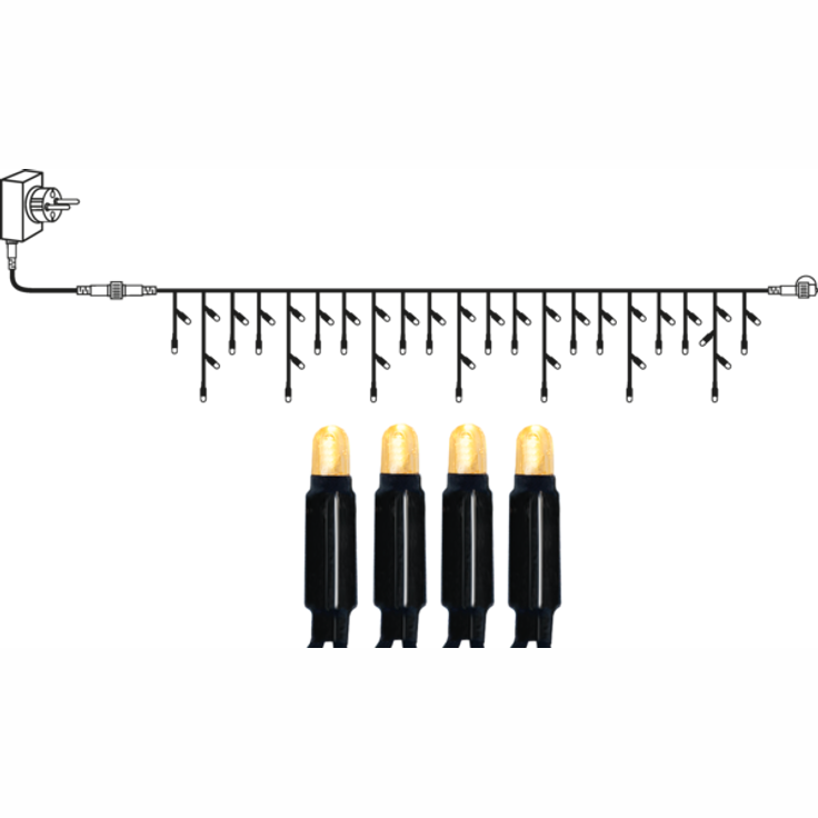 System 24 "Starter-Set" LED Eiszapfen-Lichterkette 3 m warmweiß, IP44