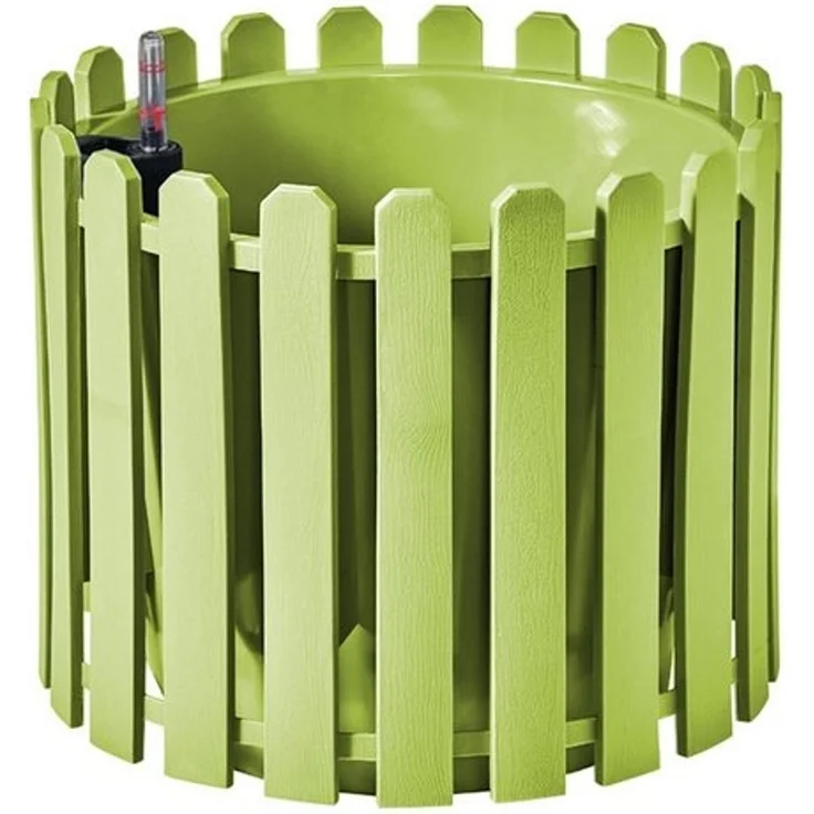 HTI-Living Blumentopf Blumentopf mit Wasserspeicher Nessa rund grün (Stück, 1 St, 1 Blumentopf), aus Kunststoff mit Wasserstandsanzeiger – Bild 2