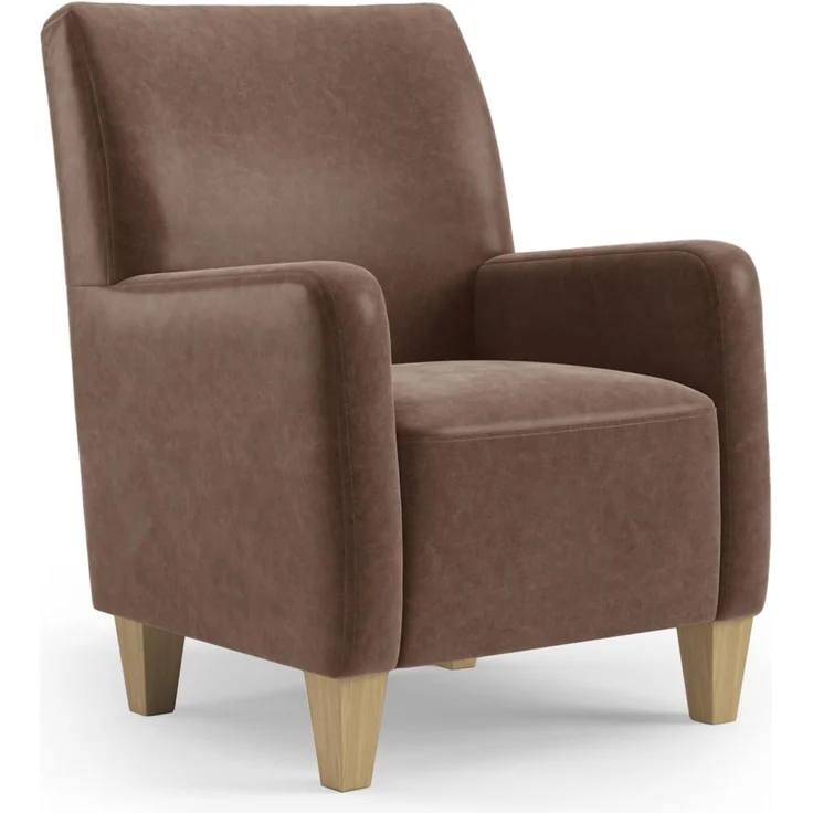 Cavadore Sessel Vida / Polstersessel im trendigen Design / 74 x 93 x 81 / Mikrofaser, Hellbraun