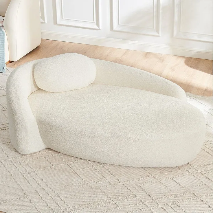 HAUSS SPOLE Schlafsofa Loungesofa Relaxsofa aus weicher Stoff mit abgerundeten Ecken, Sofa, Relaxsofa mit hochelastischem Schaumstoff, Chaiselongue-Loungessel mit angemessener Stützkraft