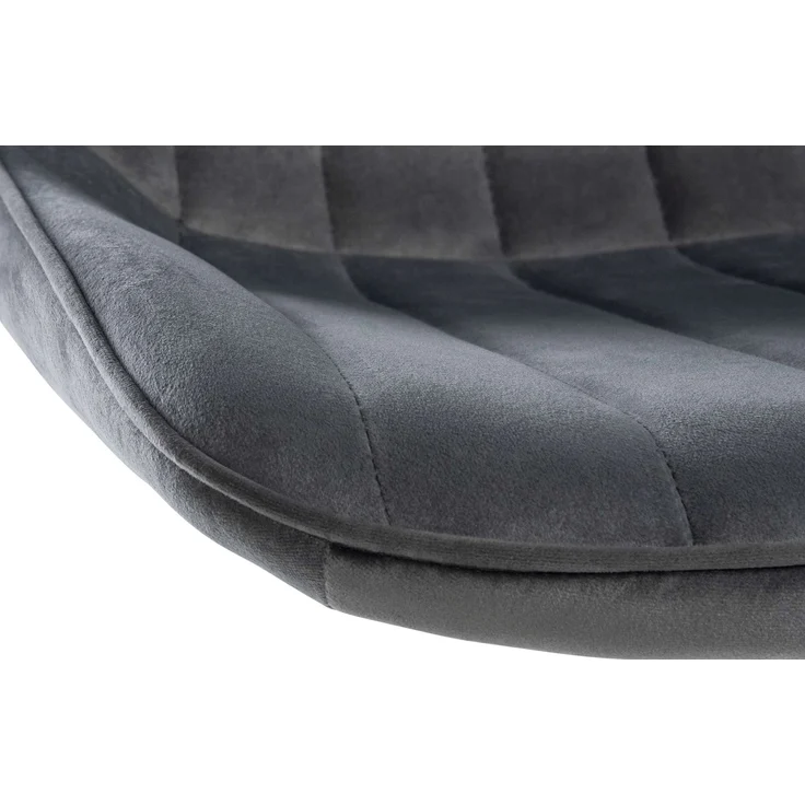 DELUKE® Barhocker RIO - Dunkelgrau, Samt, Chrom Barhocker mit Lehne Barstuhl Tresenhocker Tresenstuhl Kneipenhocker Kneipenstuhl – Bild 5