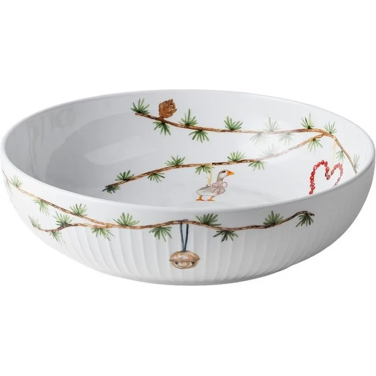 Kähler Servierschale Kähler Hammershøi Christmas Schale Porzellan Ø30 cm Weiß