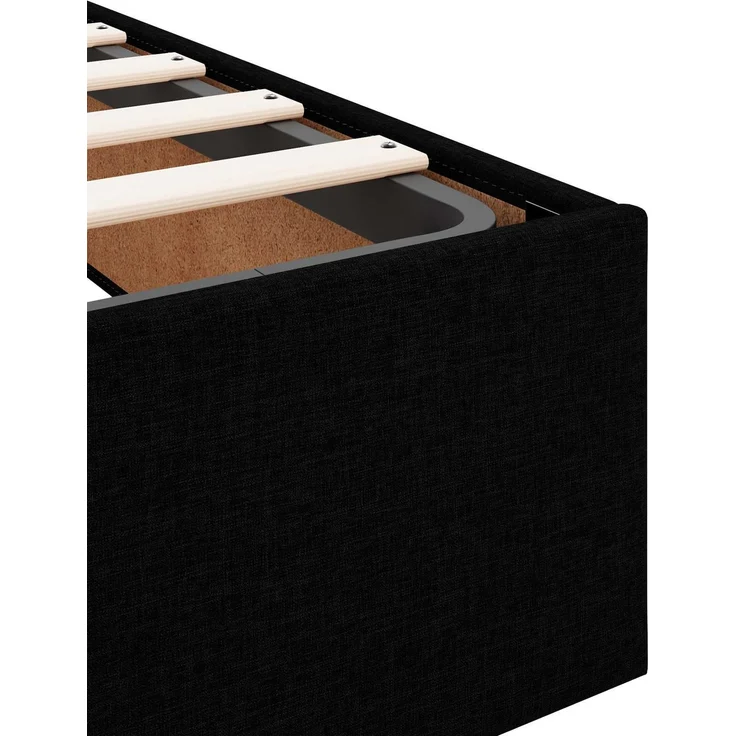vidaXL Ottoman-Bett mit Matratze und LED Schwarz 120 x 200 cm Stoff 3457981 – Bild 12