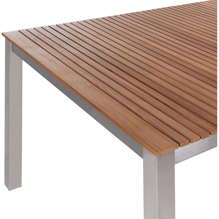 Beliani 'VIAREGGIO' Gartentisch, Teakholz Heller Holzfarbton – Bild 5