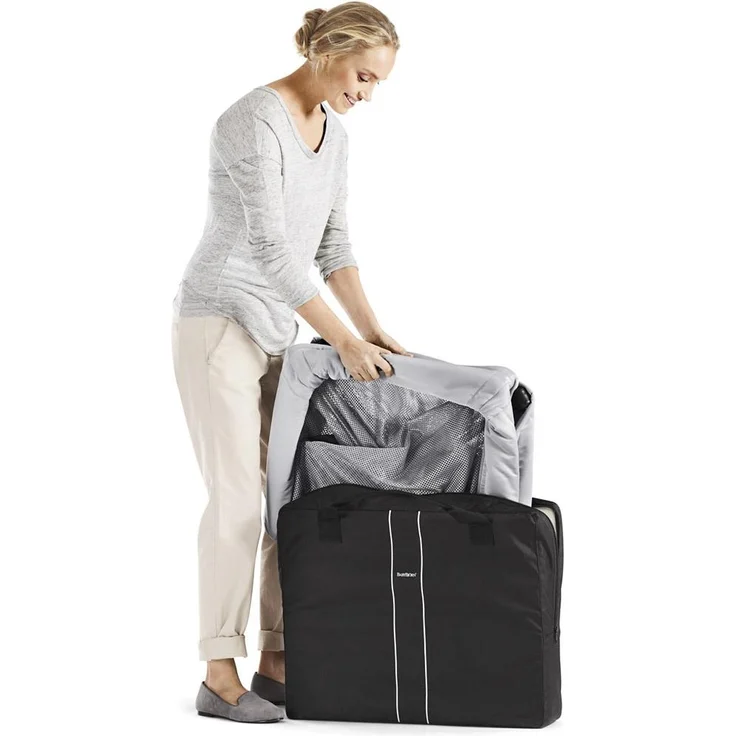 BabyBjörn Reisebett Light + Spannbettuch Silber – Bild 3