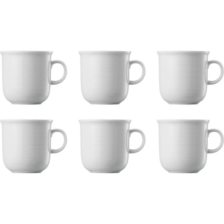 Thomas Trend weiss Becher mit Henkel 0,28 l Set 6tlg.