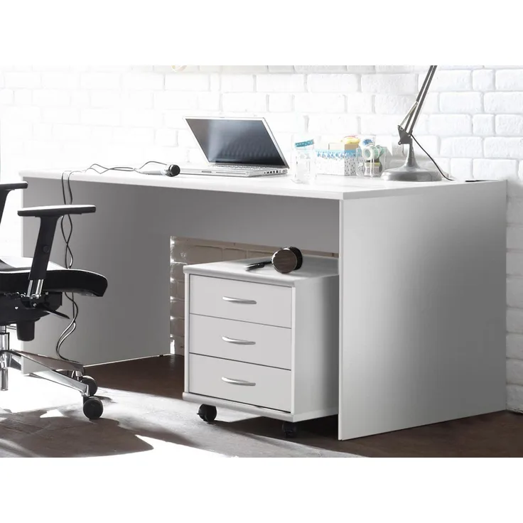 Schreibtisch >Olli< in Weiß - 150x75x75cm (BxHxT)