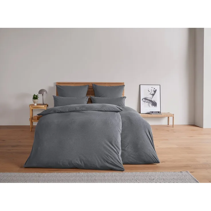OTTO home Bettwäsche Valje, Jersey, 2 teilig, NEUHEIT: ab Größe 135x200 cm, Jersey Qualität in Melange-Optik