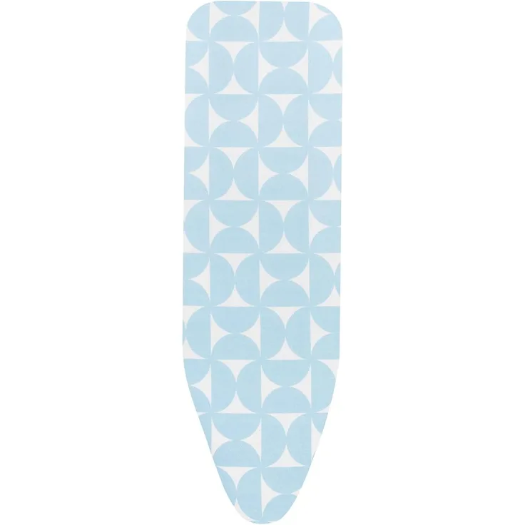 Brabantia - Bügelbrettbezug B - 124x38 cm - Komplettset aus 100% Baumwollbezug & 8 mm Schaumstoffunterlage - Für Bügeleisen & Dampfbügeleisen - Mit Kordelbinder & Stretch-System - Fresh Breeze