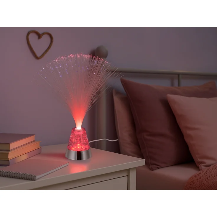 Coole Faserlampe mit RGB Farbwechsel, auch Batteriebetrieb geeignet, Höhe 31,5cm – Bild 6