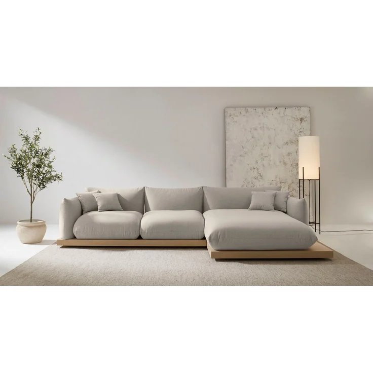 OTTO home Ecksofa Kalix L-Form, 323 cm - OTTO. Verlässliche Qualität, Designsofa, auf Holzplateau, Strukturstoff, hoher Sitzkomfort – Bild 1