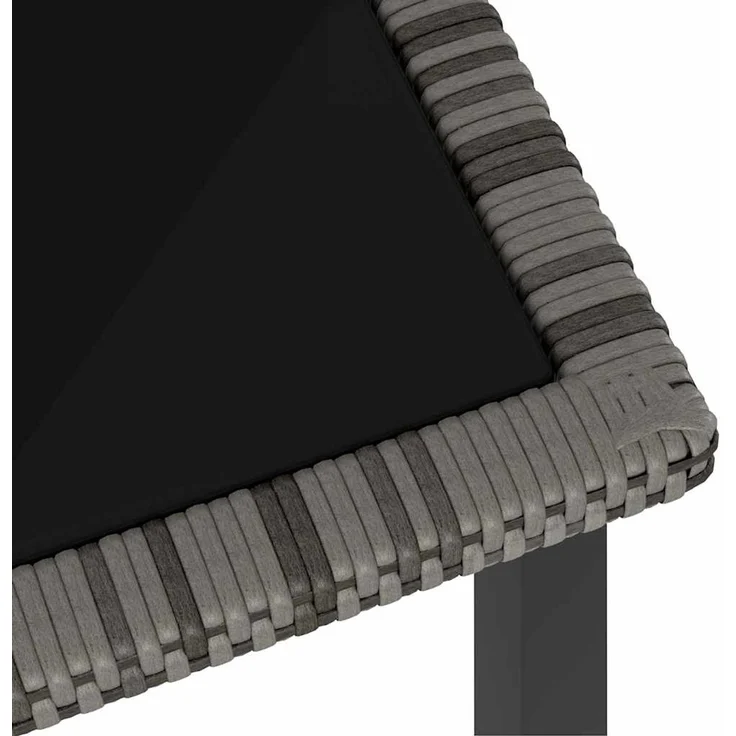 Gartentisch, Esstisch, Küchentisch Grau 70x70x73 cm Poly Rattan – Bild 3