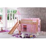 Relita Hochbett Kim mit Rutsche/Turm/Tasche, 208 x 230 x 113 cm, Princess