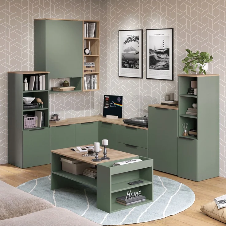Wohnwand Wido Grün 2 Teile Vicco – Bild 6