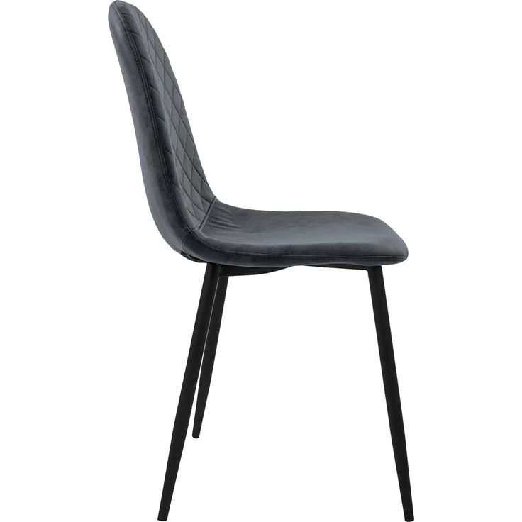 ML-DESIGN Polsterstuhl Esszimmerstuhl mit Rückenlehne, Wohnzimmerstuhl mit Metallbeinen (4 St), Küchenstuhl ergonomisch Anthrazit moderne Design mit Kunstlederbezug – Bild 5