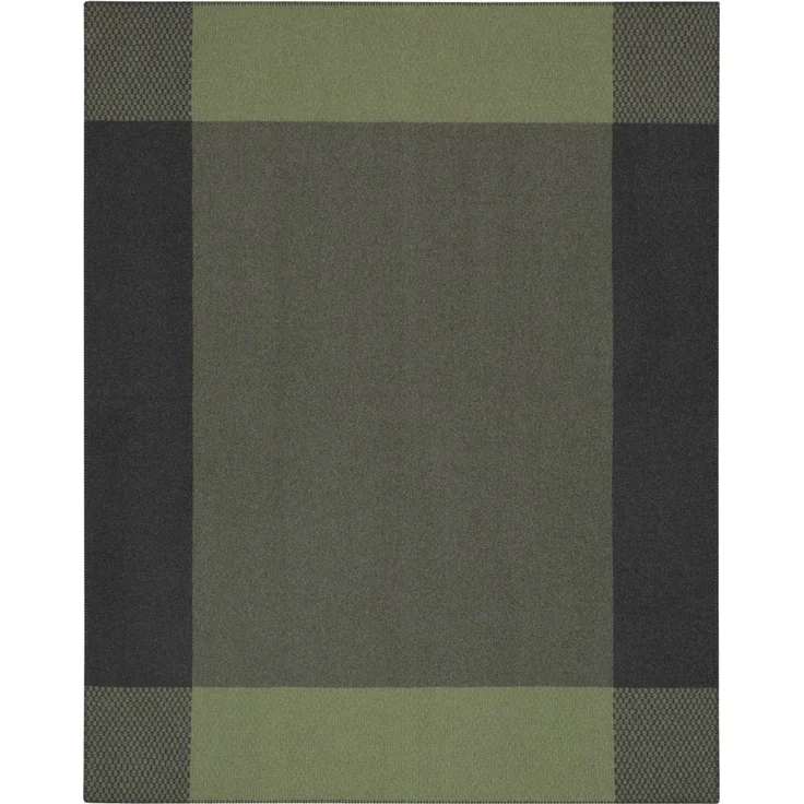 Wohndecke Plaid Frame green, Biederlack, exquisite Kuscheldecke aus reiner Merinowolle – Bild 3