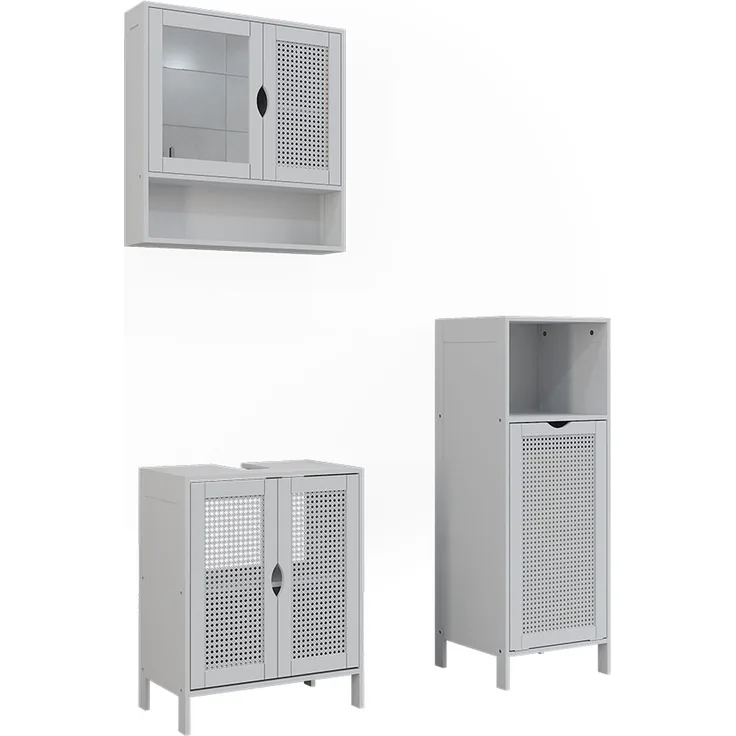 Badmöbel-Set Liora Weiß 3-teilig Vicco