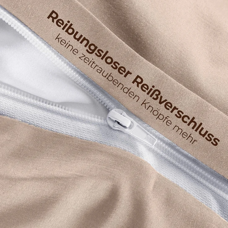 Utopia Bedding Bettwäsche 140x200 Set - Mikrofaser Bettbezug 140x200 cm + 1 Kissenbezug 65x65 cm - Beige – Bild 6