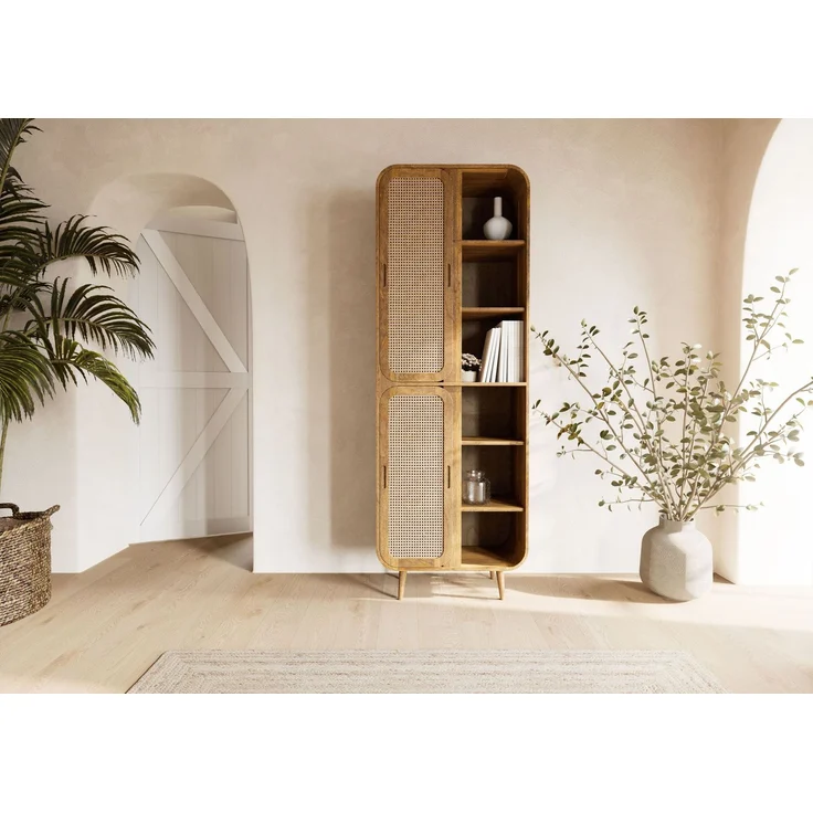 Schrank Mango 70 x 40 x 200 natur lackiert VALENCIA #115 – Bild 8