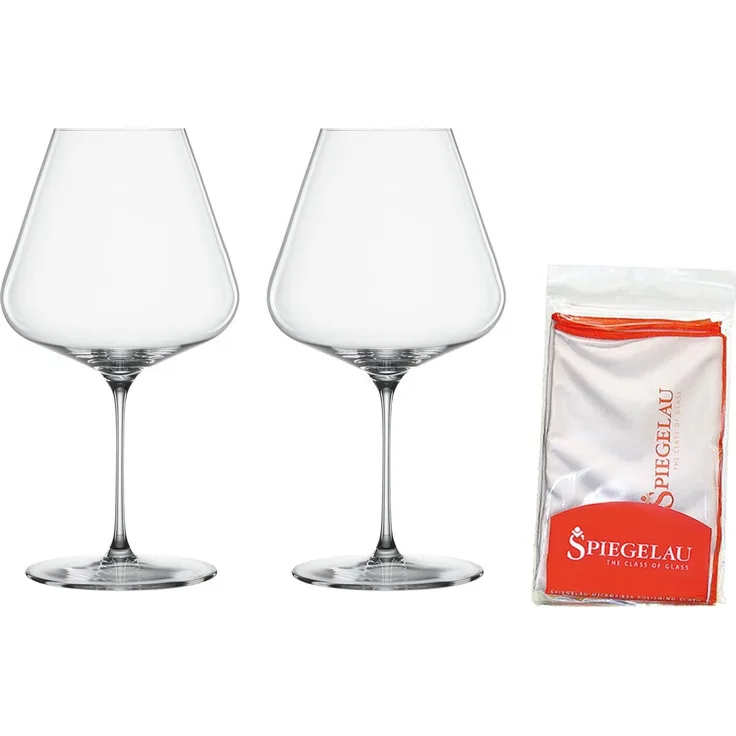 Spiegelau Definition Burgunderglas 960 ml 2er Set + Poliertuch