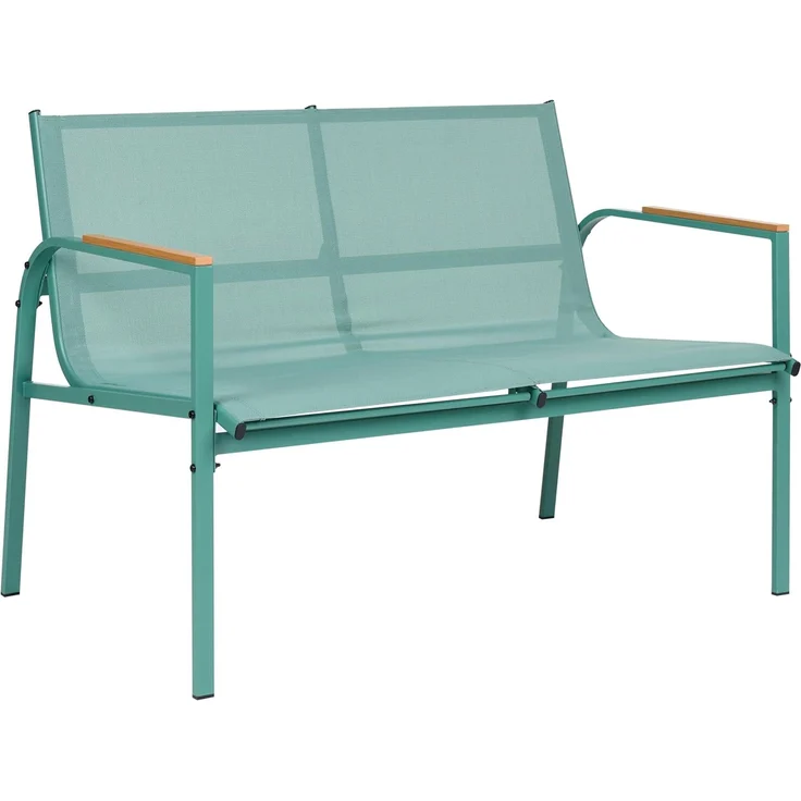Lounge Set mit Tisch 4-Sitzer LEDRO Metall Grün – Bild 4