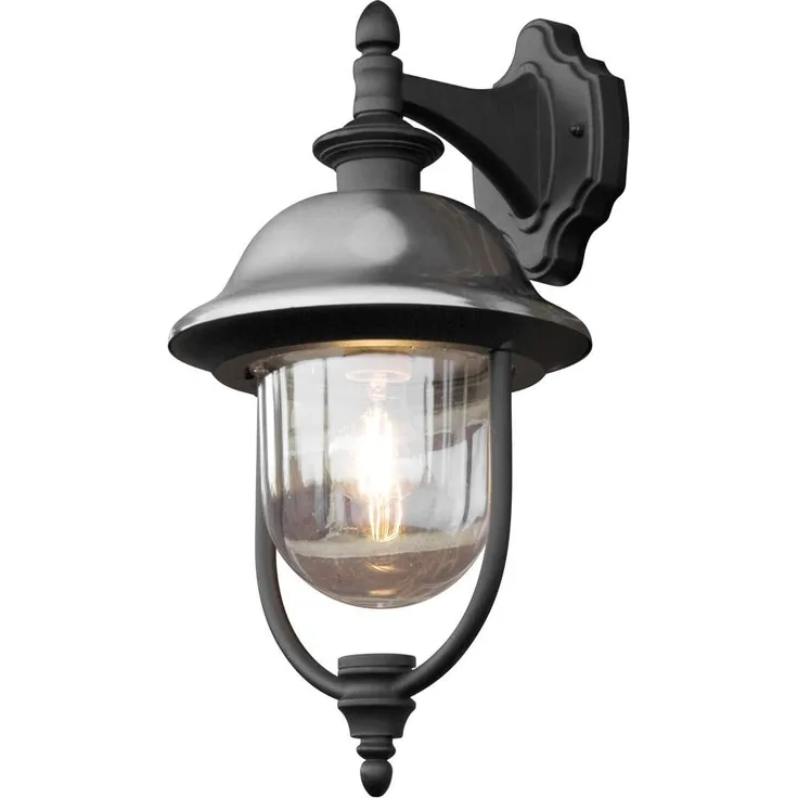 KONSTSMIDE No. 7240-000 Aussenwandleuchte Parma Edelstahl Alu Schwarz