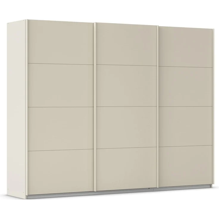 Rauch Möbel Kulmbach, Kleiderschrank mit Schwebetüren für Schlafzimmer, Kinderzimmer, Jugendzimmer, Garderobe, Flur, 3-türig, Zubehör Classic, Farbe Beige, Breite 271 cm