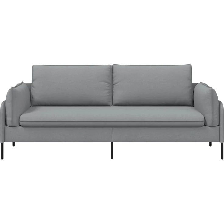 vidaXL 3-Sitzer-Sofa Hellgrau 222 x 81 x 89 cm Stoff 42048629 – Bild 3
