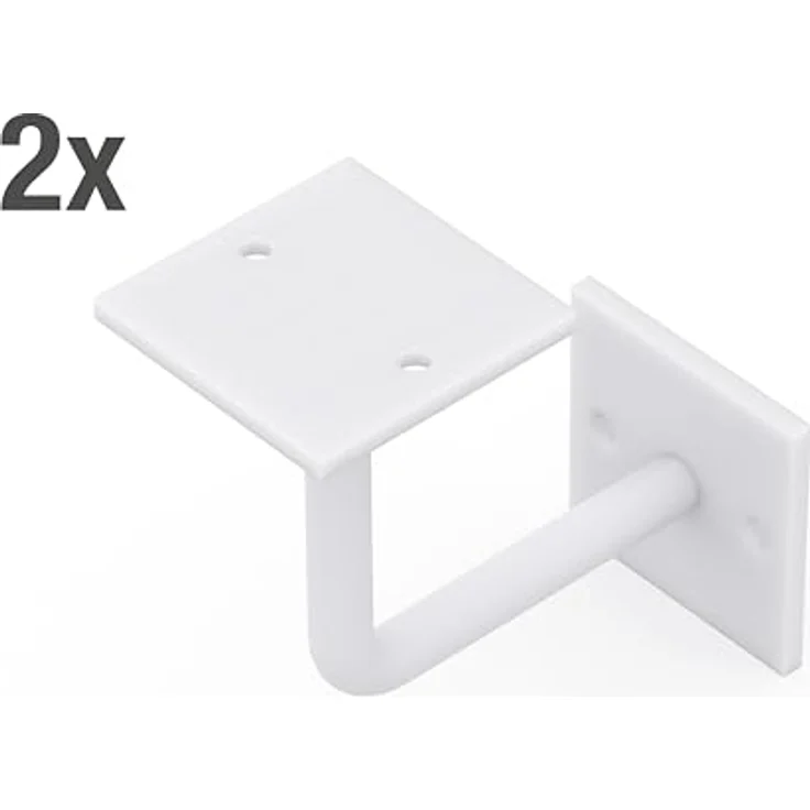 Alberts Regalträger, Metall, Weiß, 10x5x10 cm, für Wandregale im Wohnzimmer – Bild 2