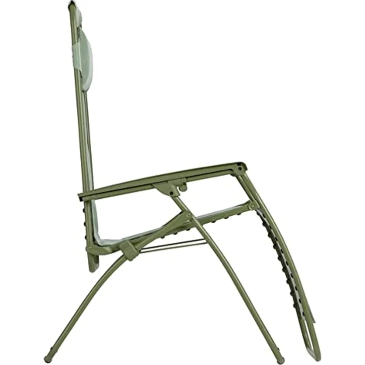 Lafuma Gartenliege R CLIP, Moosgrün, Stahlgestell, Batyline Iso, Kopfstütze, Verstellbar – Bild 5