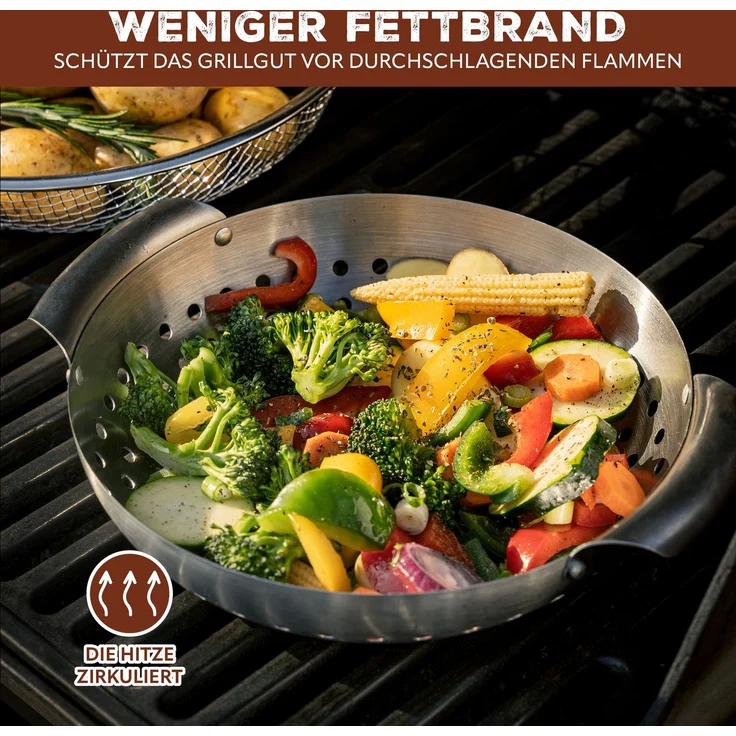 Bremermann Grillplatte 3er Set, Edelstahl Grau – Bild 5