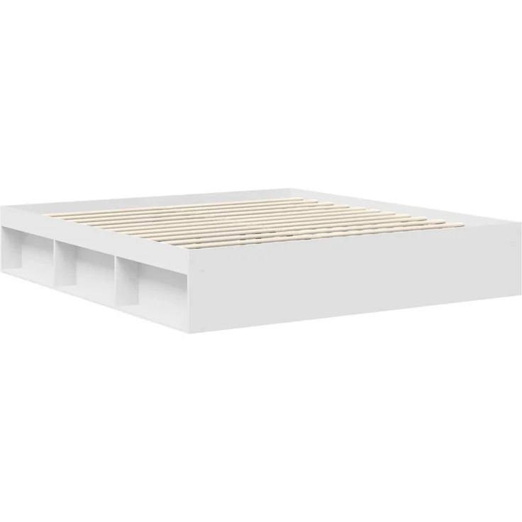 vidaXL Bettrahmen mit Kopfteil Weiß 180 x 200 cm Massives Kiefernholz 3413272 – Bild 4
