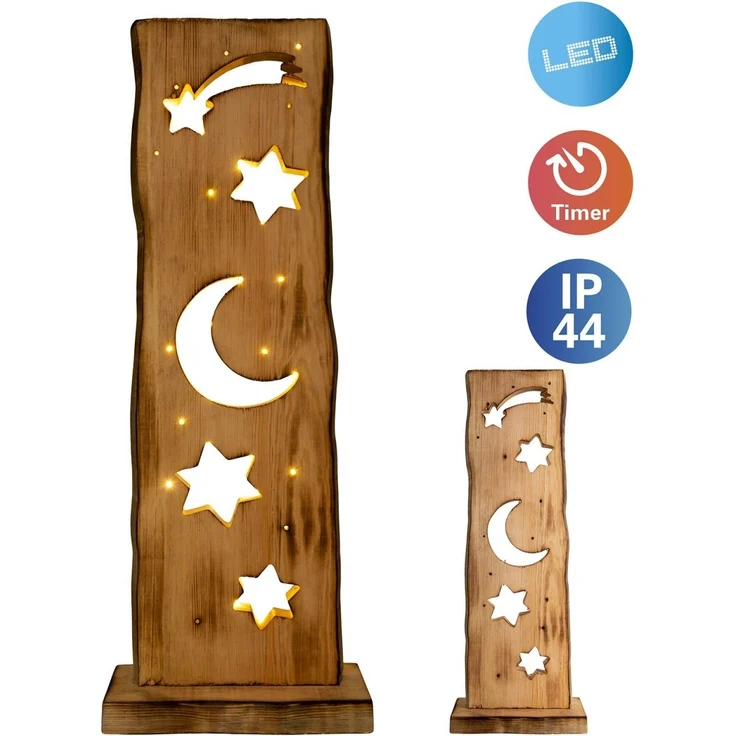 Weihnachtsbeleuchtung Draußen LED Weihnachtsdeko Außen Holz mit Timer 5270627 – Bild 6