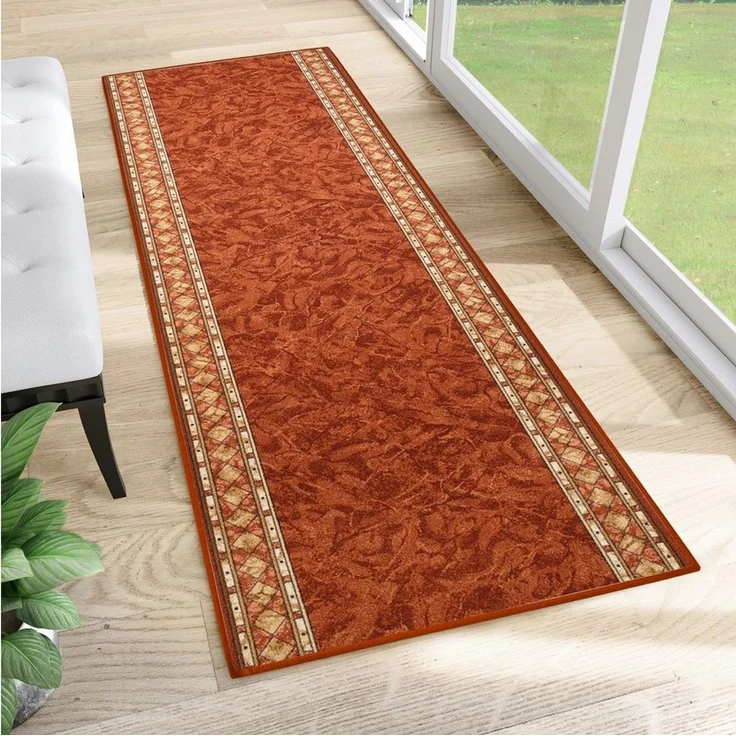 Tapiso Läufer ANTI RUTSCH, rechteckig, Höhe: 6 mm, Kurzflor, gummierte Rückseite, Meterware, Flur – Bild 1