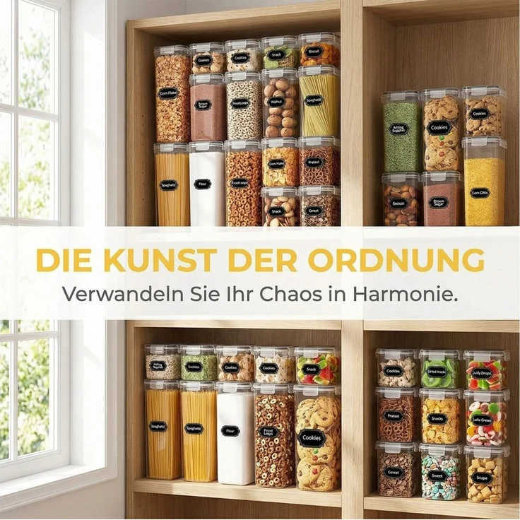 AKKEE Vorratsdose 24er Frischhaltedosen Set, Vorratsdosen mit Deckel Luftdicht Set, (24-tlg), BPA Frei – Bild 2