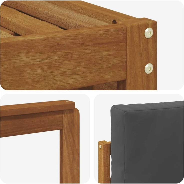 vidaXL Outdoor-Sofagarnitur 5 stk. 5-Sitzer Natur und Anthrazit 3374637 – Bild 5