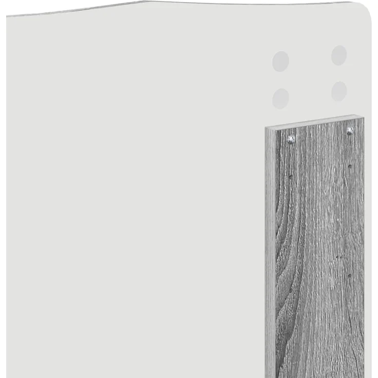 vidaXL Bettrahmen Graues Sonoma 135 x 190 cm Massives Kiefernholz 3413322 – Bild 10