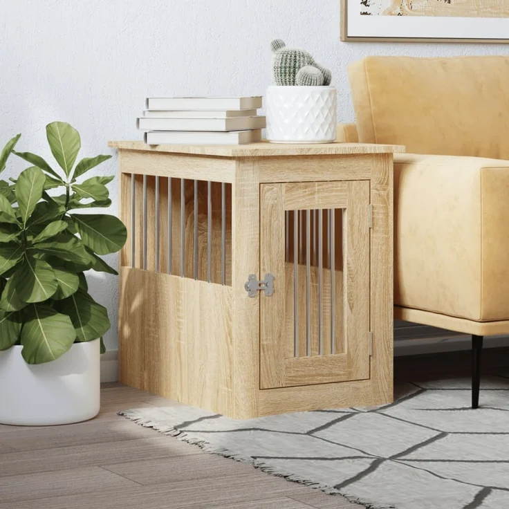 vidaXL Hundekäfig im Möbelstil Sonoma-Eiche 45x62x59 cm Holzwerkstoff 838311 – Bild 1