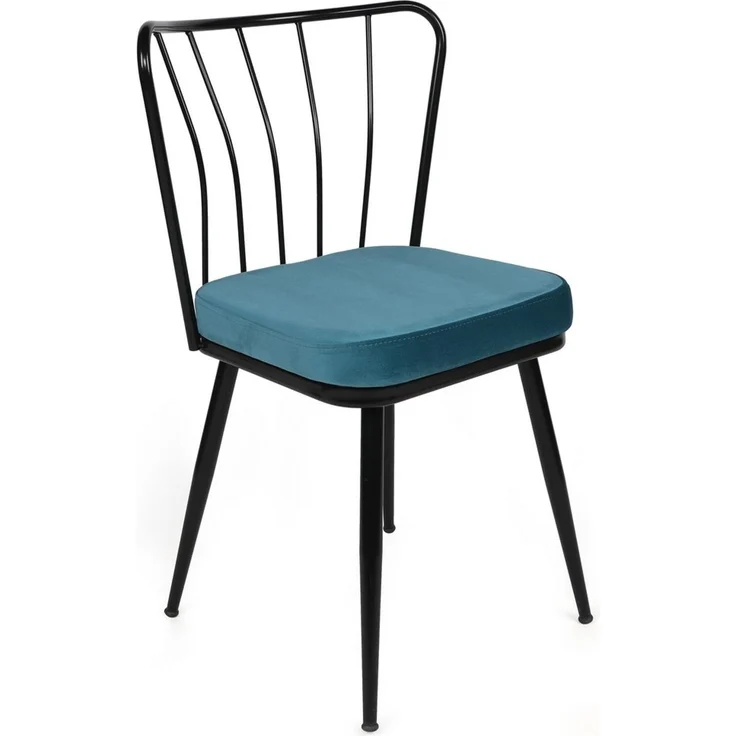 Skye Decor 'Yıldız-952 V2' Stuhlset (2-teilig), Blau / Schwarz, 43 x 82 x 42 cm – Bild 2