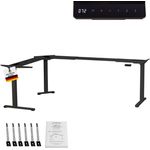 Albatros LIFT L7B Gestell für Eckschreibtisch Höhenverstellbar Elektrisch schwarz - Winkelschreibtisch Memoryfunktion - Schreibtischgestell Höhenverstellbar, Stufenlos