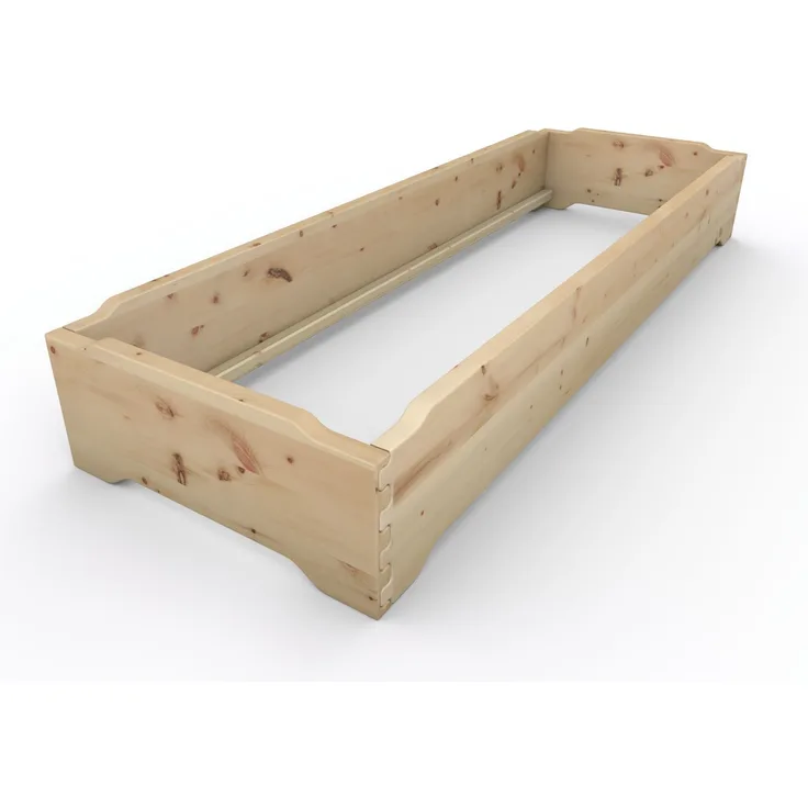 Stapelbett Holzbett (Zirbe) "Gäste-Edi" 70 x 220 cm 33 cm Zirbenbett Gästebett