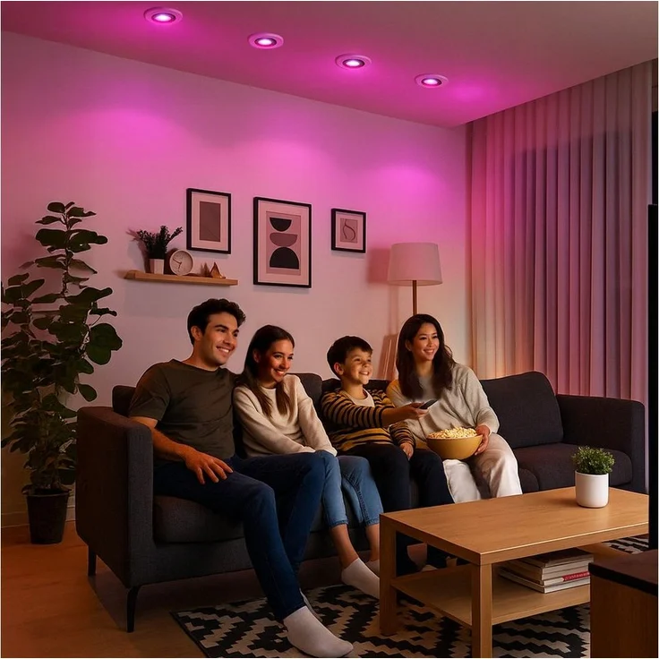 SSC-LUXon LED Einbaustrahler Matapo Design Einbauspot weiss schwarz mit Smart Home Modul RGBW LED, Warmweiß bis Tageslicht – Bild 1