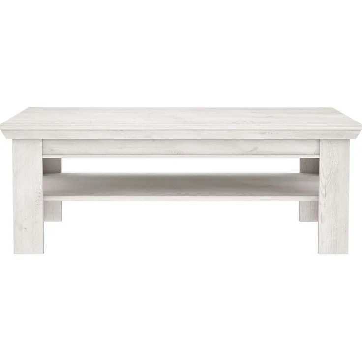 FORTE Kashmir Club Tisch, Holzwerkstoff, Weiß/Beige, 120,6 x 45,3 x 60,4 cm