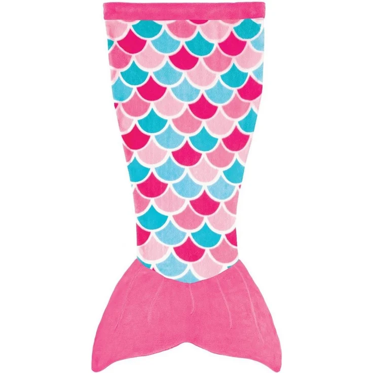 Kinderdecke Cuddle Tails Meerjungfrauendecke PINK DREAM (pink), Fin Fun – Bild 1