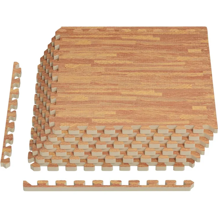 vidaXL Pool Bodenschutzmatte 6 stk. Holz 2,16 m² EVA-Schaum 3433303 – Bild 2