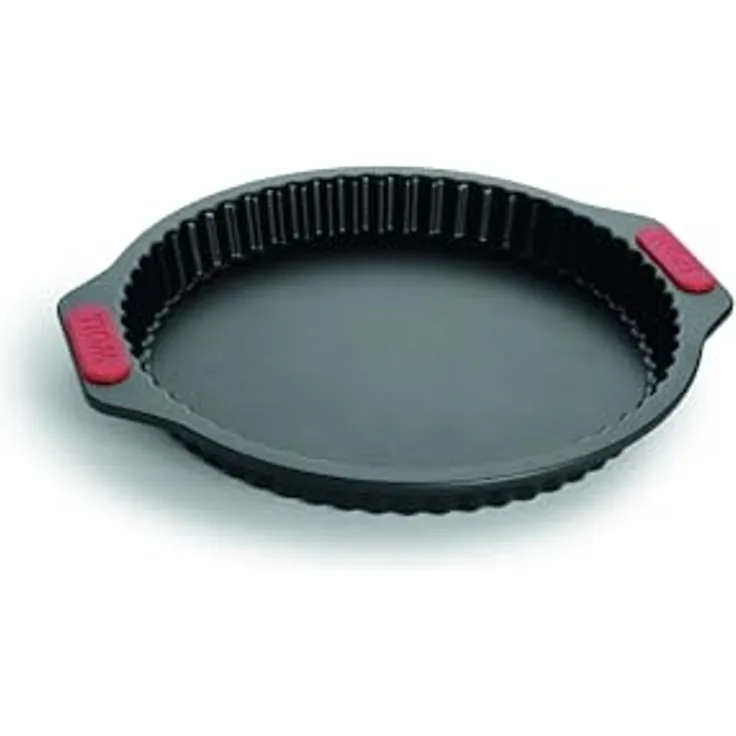 WOLL Tarteform Woll Let's bake! Quiche- und Tarteform, Kuchenform, Backform, rund, (1-tlg), mit Antihaftversiegelung und integrierten Silikongriffen, PFAS-Frei