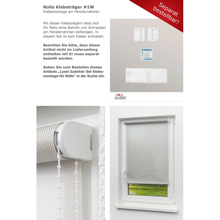 Lysel - Qualitätsrollo Screen silber, (B x H) 113x190 cm in grau/silber – Bild 9